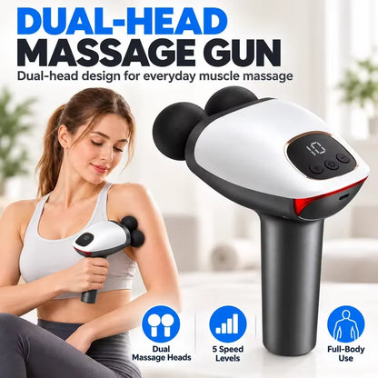 Dual-Head Percussion Massage Gun