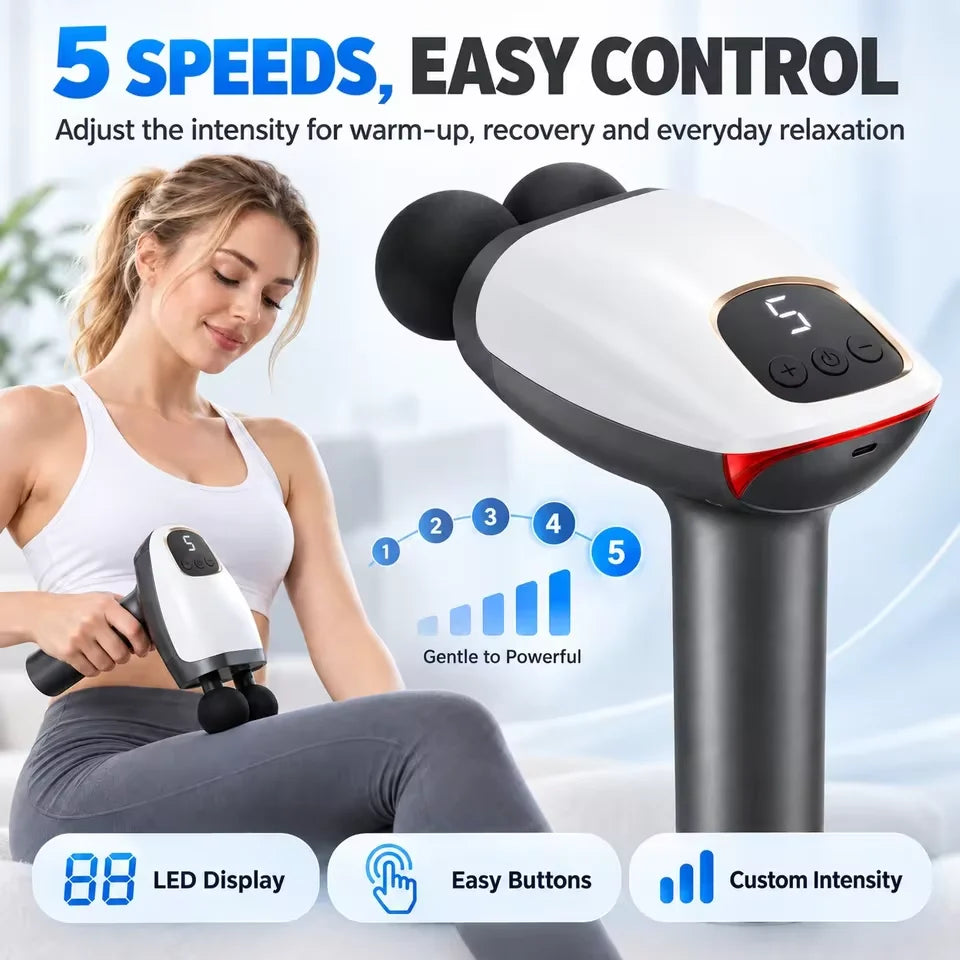 Dual-Head Percussion Massage Gun