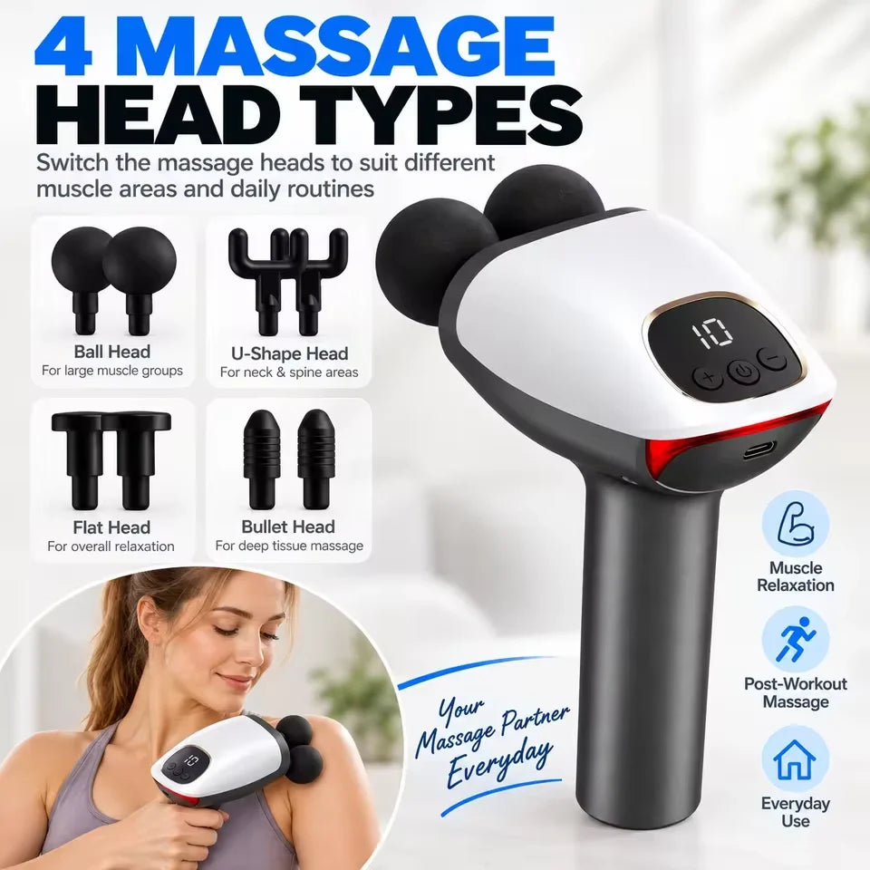 Dual-Head Percussion Massage Gun